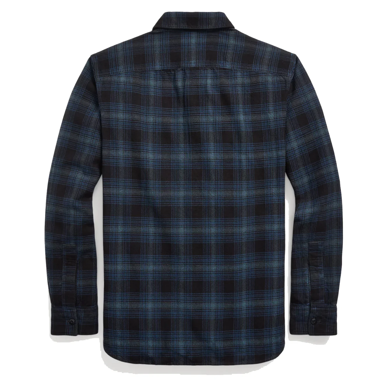 RRL by Ralph Lauren Plaid Canvas Workshirt Blue / Black - Image 2