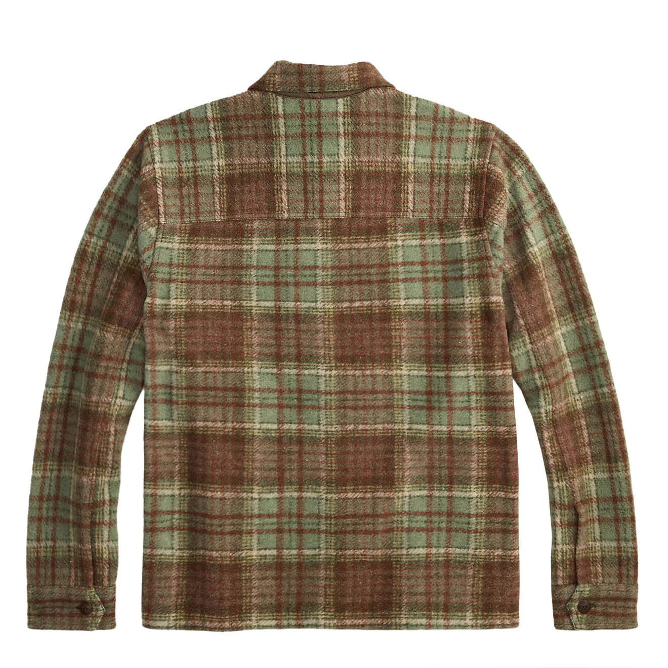 RRL By Ralph Lauren Plaid Wool Blend Workshirt Green / Multi - Image 2