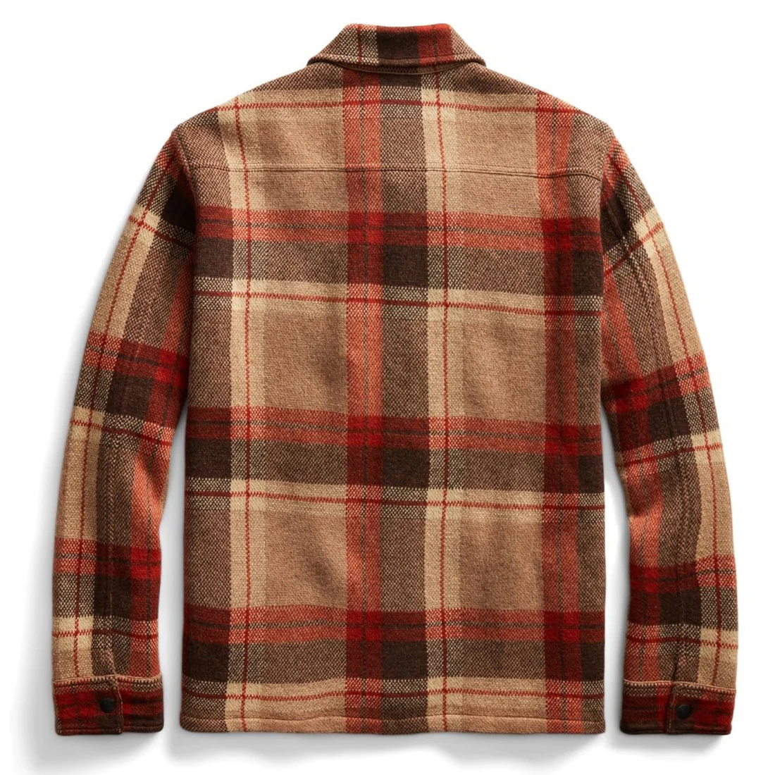 RRL by Ralph Lauren Plaid Wool Workshirt Jumper Orange Tan Multi - Image 2