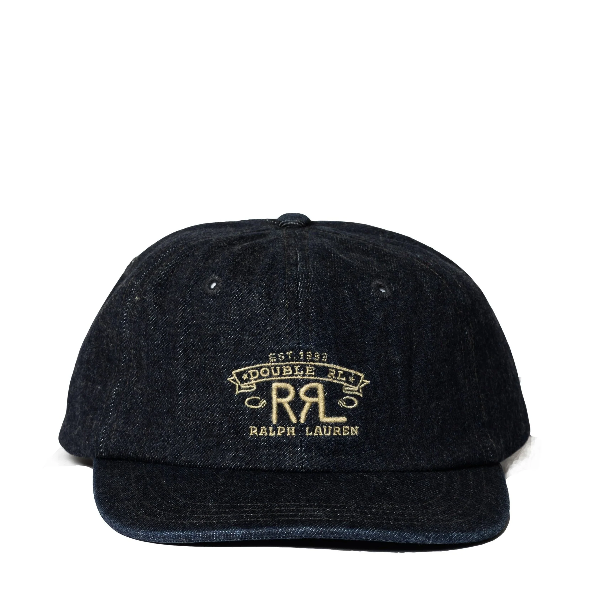 RRL By Ralph Lauren Ranch Logo Denim Ball Cap Rinse - Image 2