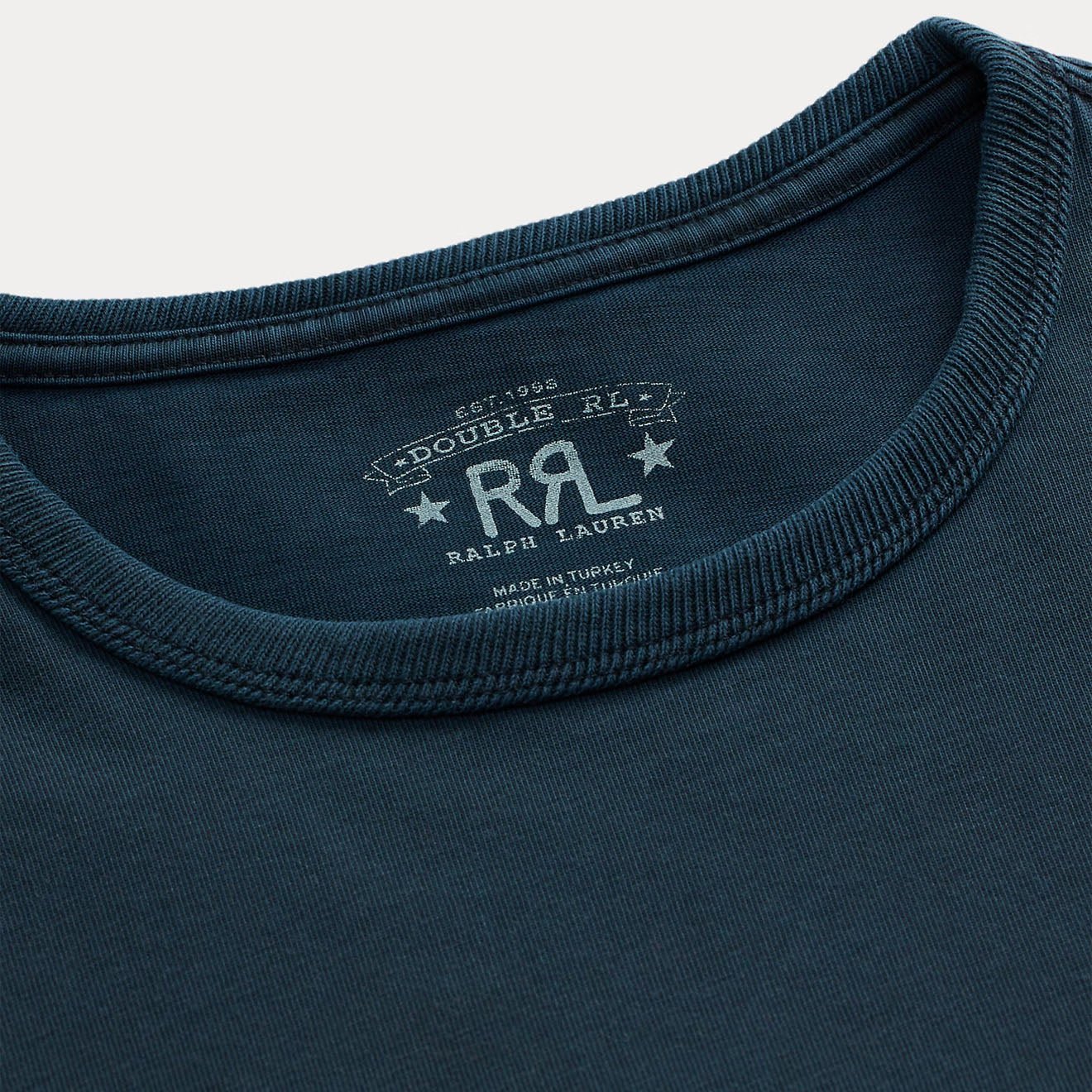 RRL By Ralph Lauren Relaxed Fit Heavyweight Jersey T-Shirt Dark Navy - Image 2