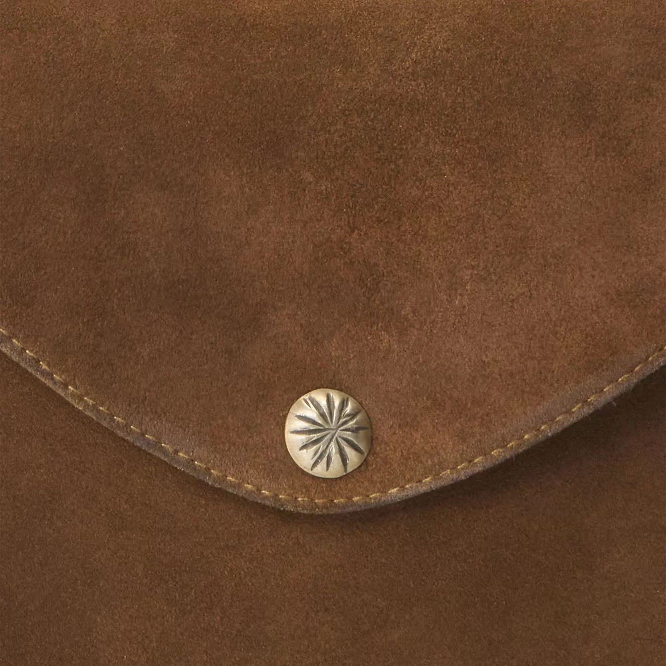 RRL By Ralph Lauren Roughout Suede Crossbody Bag Brown - Image 4