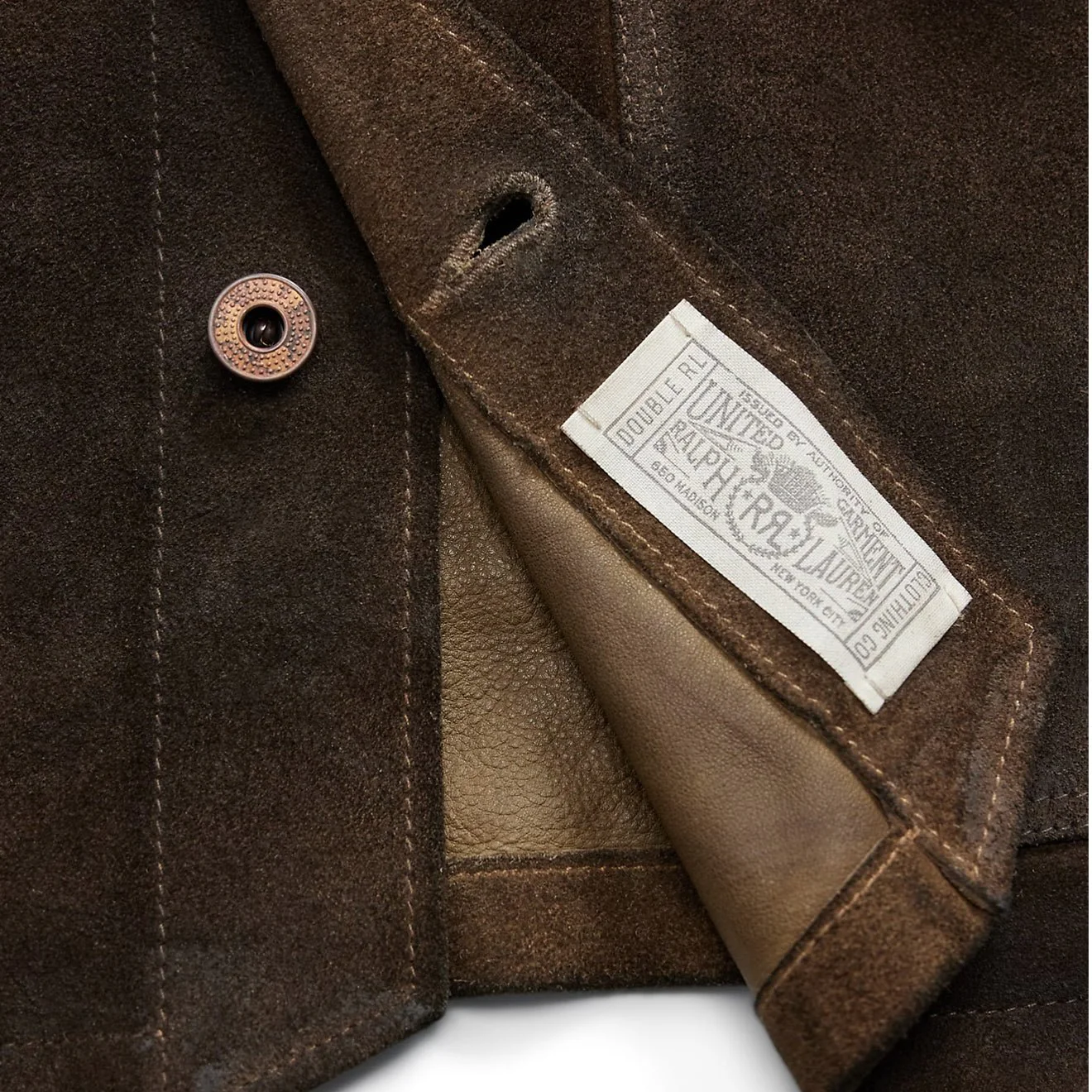RRL By Ralph Lauren Roughout Suede Jacket Vintage Brown - Image 5