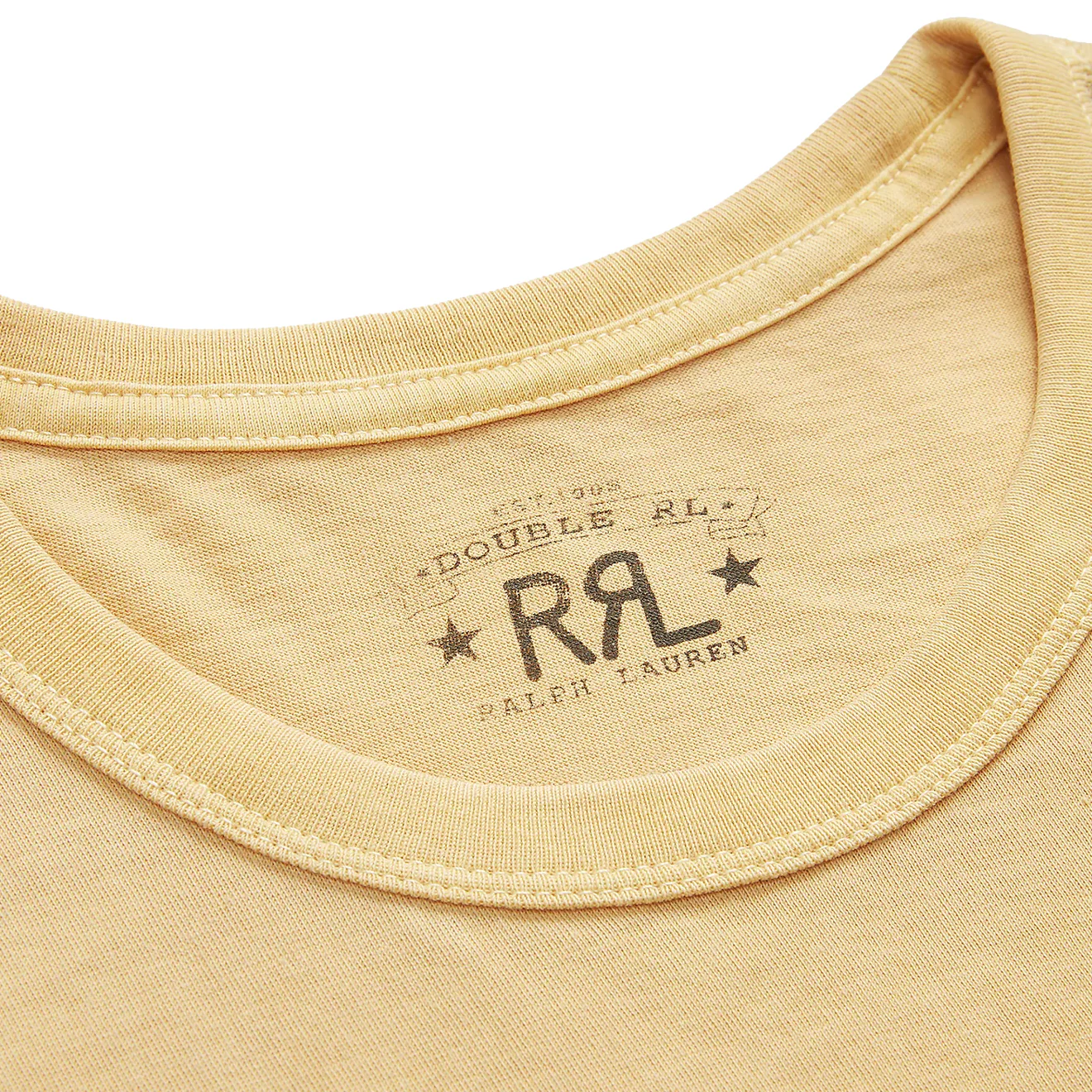 RRL by Ralph Lauren RRL Ranch Logo T-Shirt Yellow - Image 5