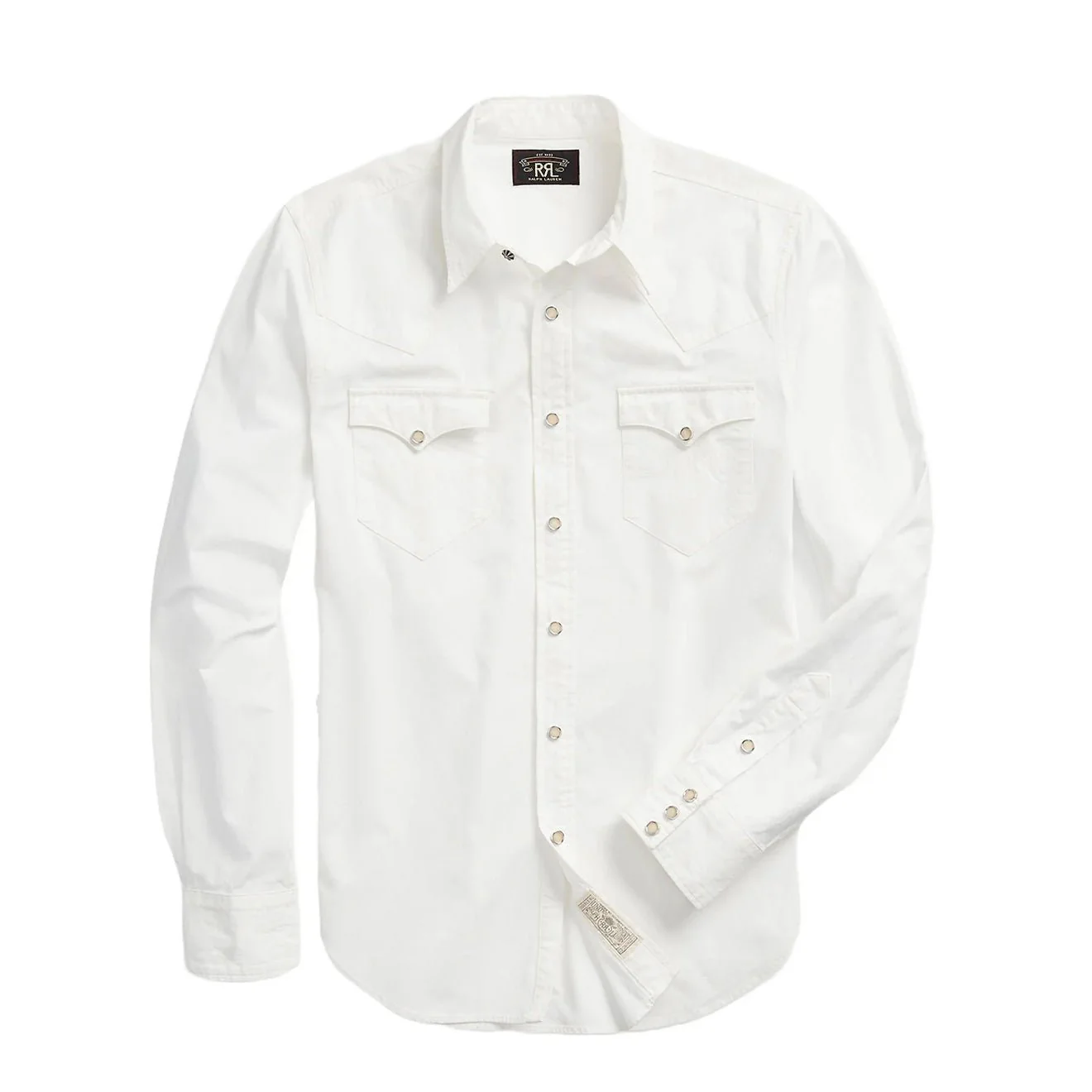 RRL by Ralph Lauren Slim Fit Poplin Western Shirt White