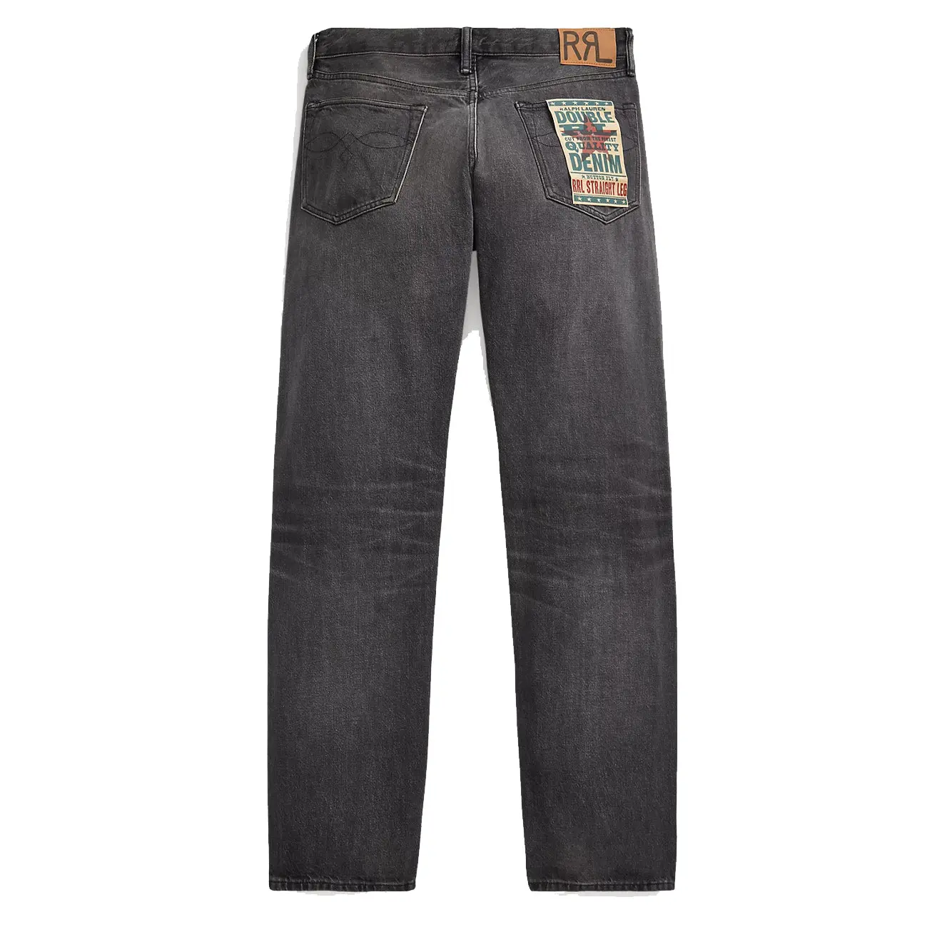 RRL by Ralph Lauren Straight Fit Jean Dusty Black Wash - Image 5