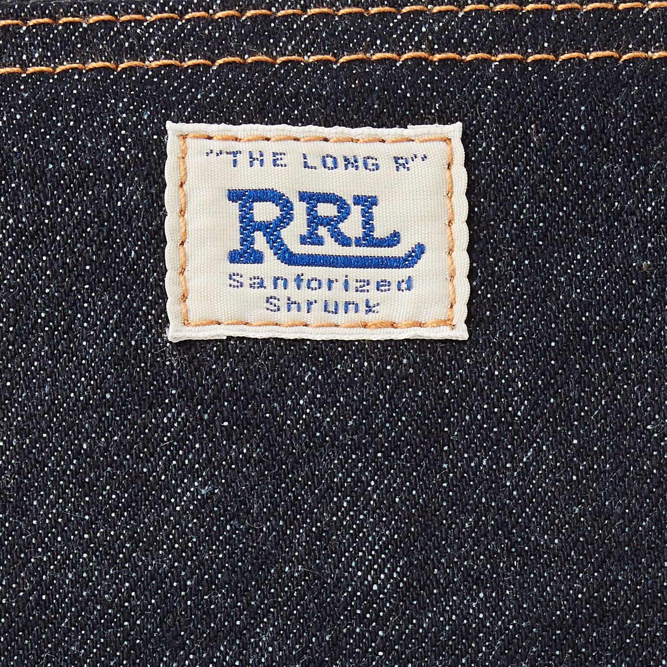 RRL By Ralph Lauren Suede-Trim Denim Pouch Indigo - Image 4