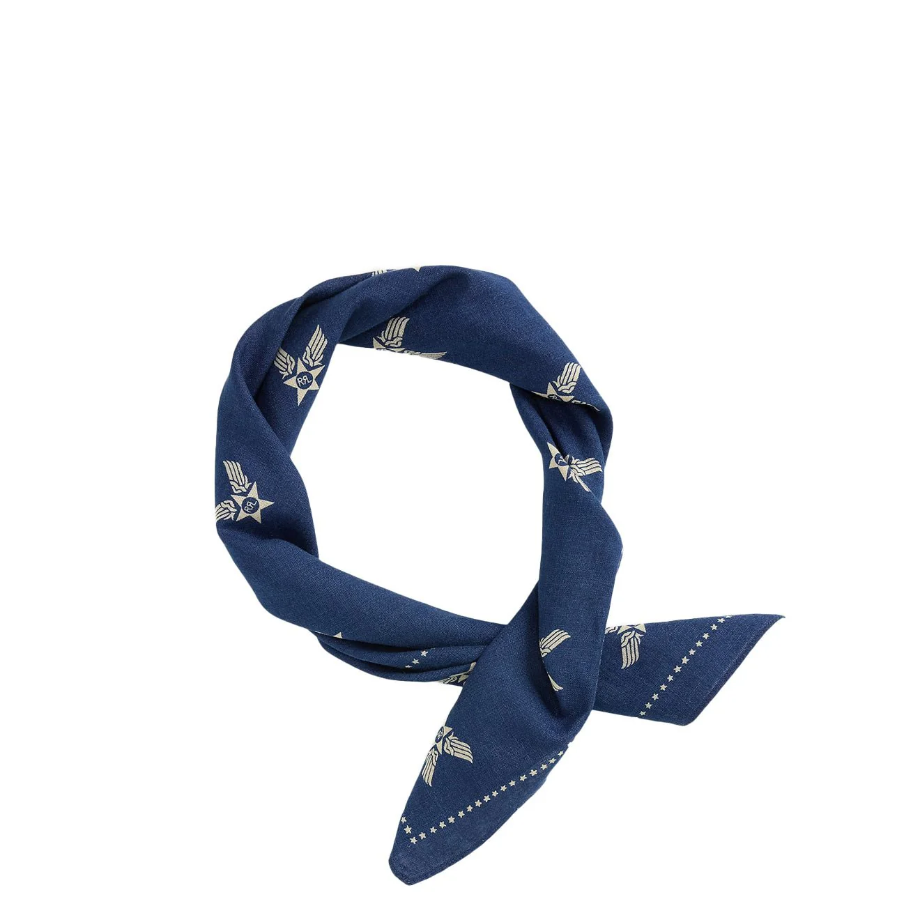 RRL By Ralph Lauren Winged-Logo Indigo Bandanna Indigo / Cream - Image 2