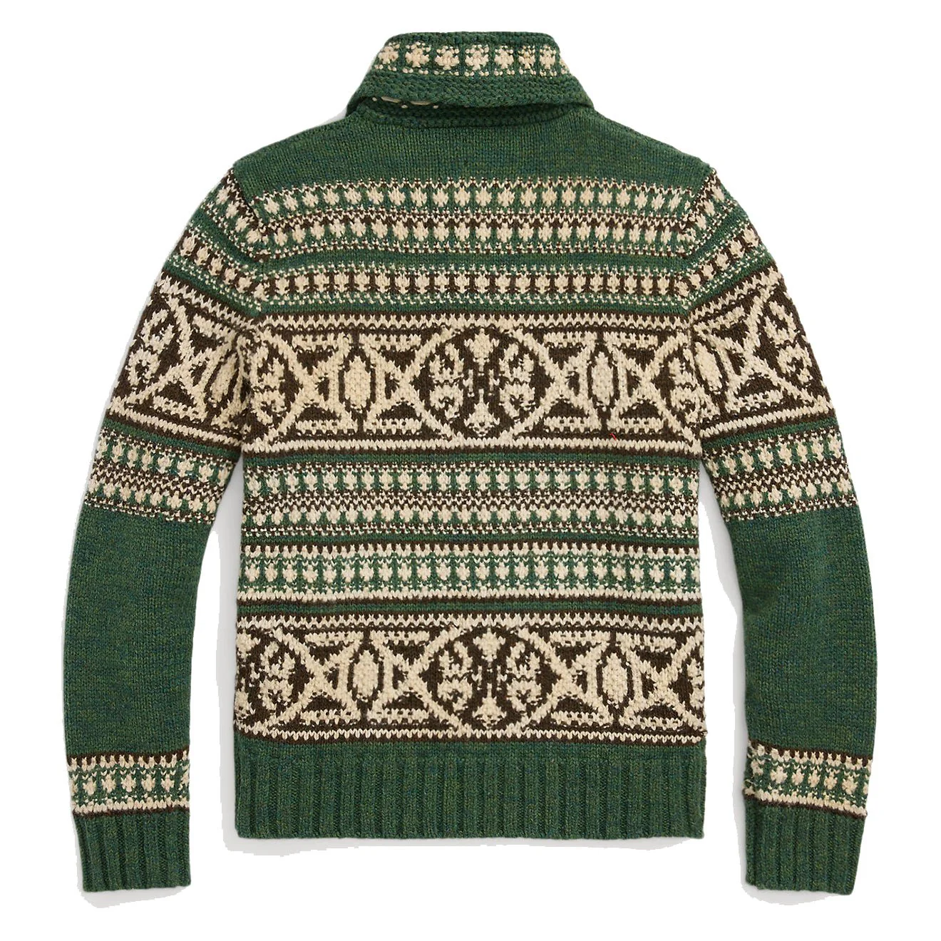 RRL by Ralph Lauren Wool Full-Zip Cardigan Green Multi - Image 2