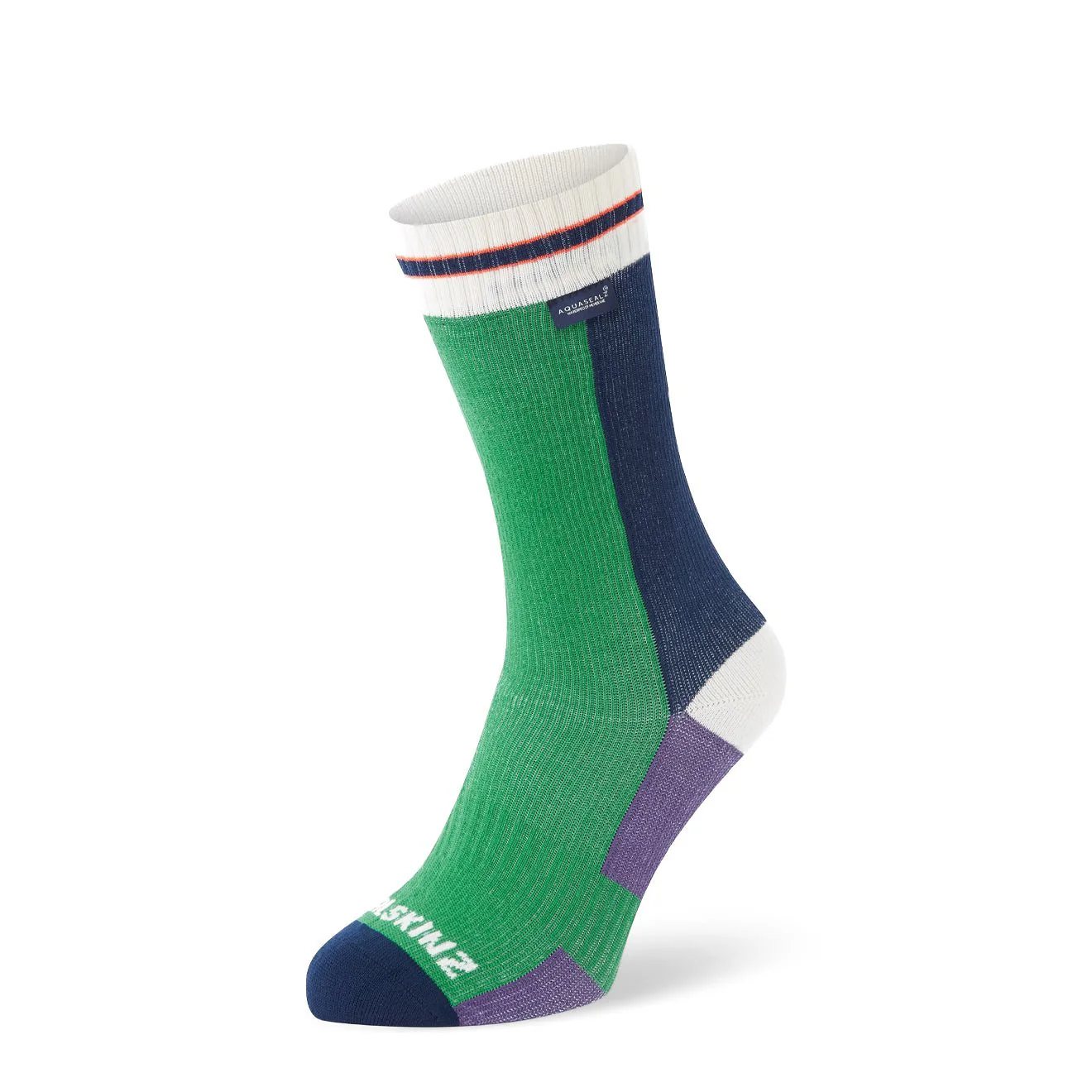 Sealskinz Billockby Waterproof All Weather Mid Length Lightweight Cycling Sock Green