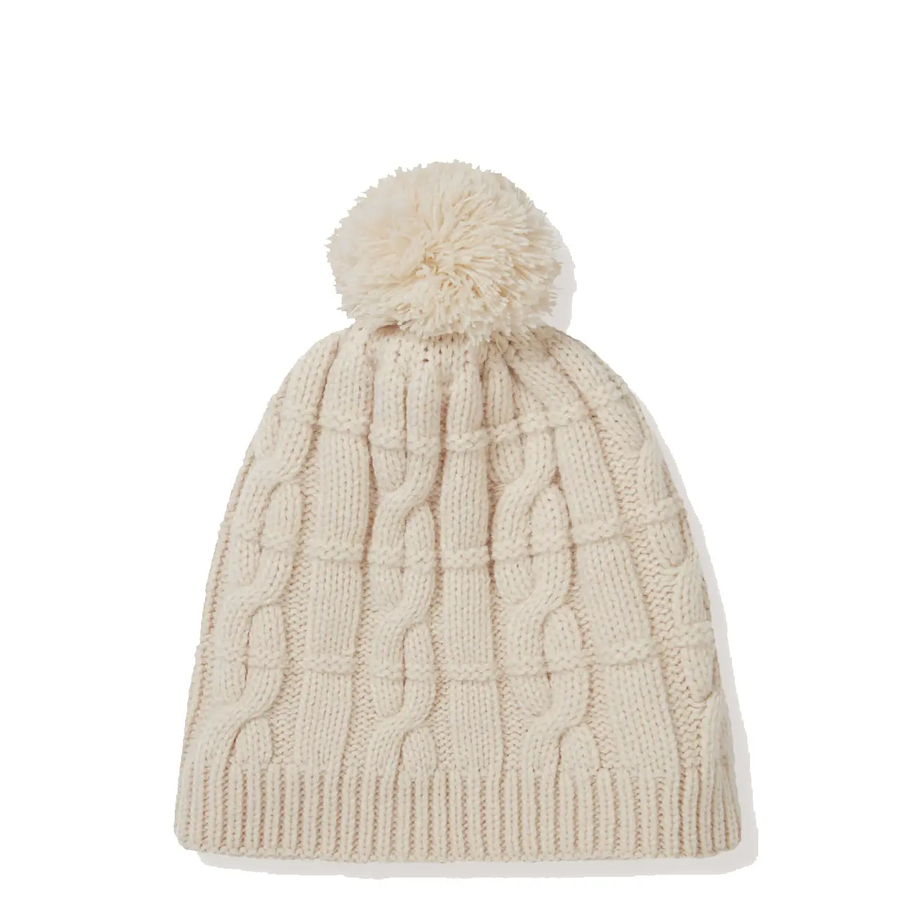 Sealskinz Hemsby WP CW Cable Knit Bobble Hat Cream - Image 2