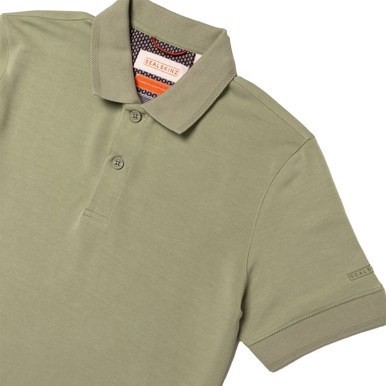 Sealskinz Short Sleeve Toftrees Polo Shirt Olive - Image 3