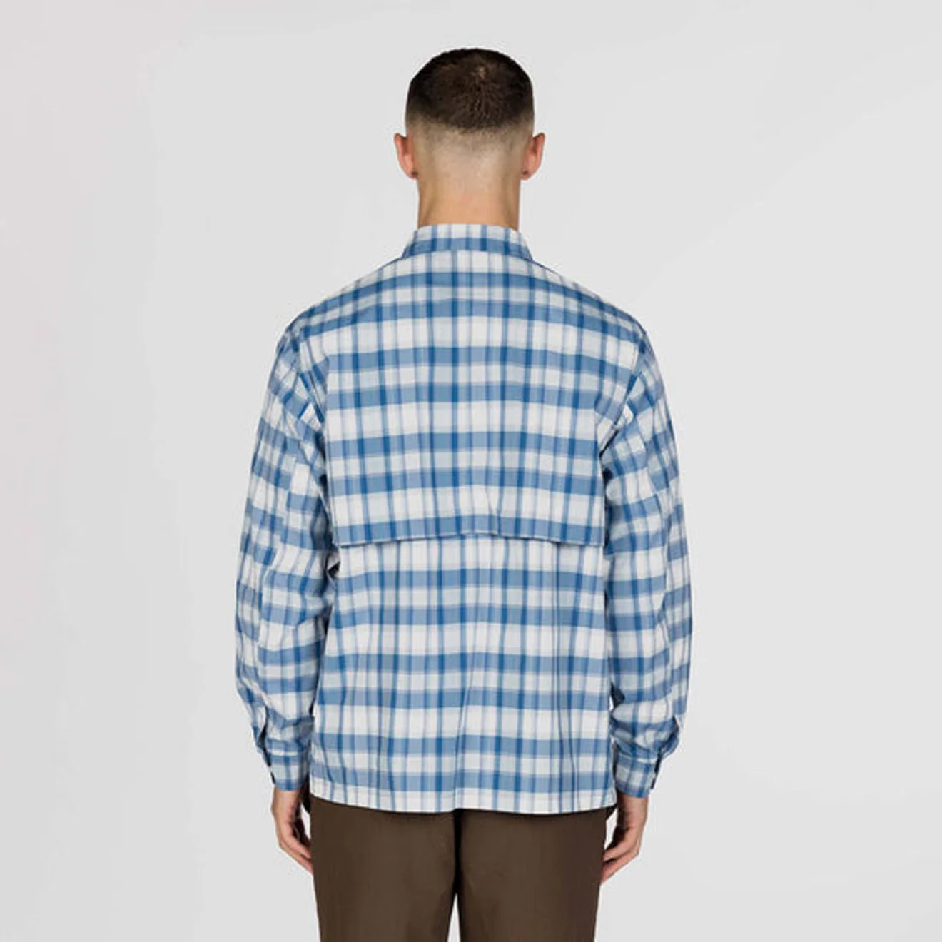 Snow Peak Fade Check Breezy Shirt Light Blue - Image 5