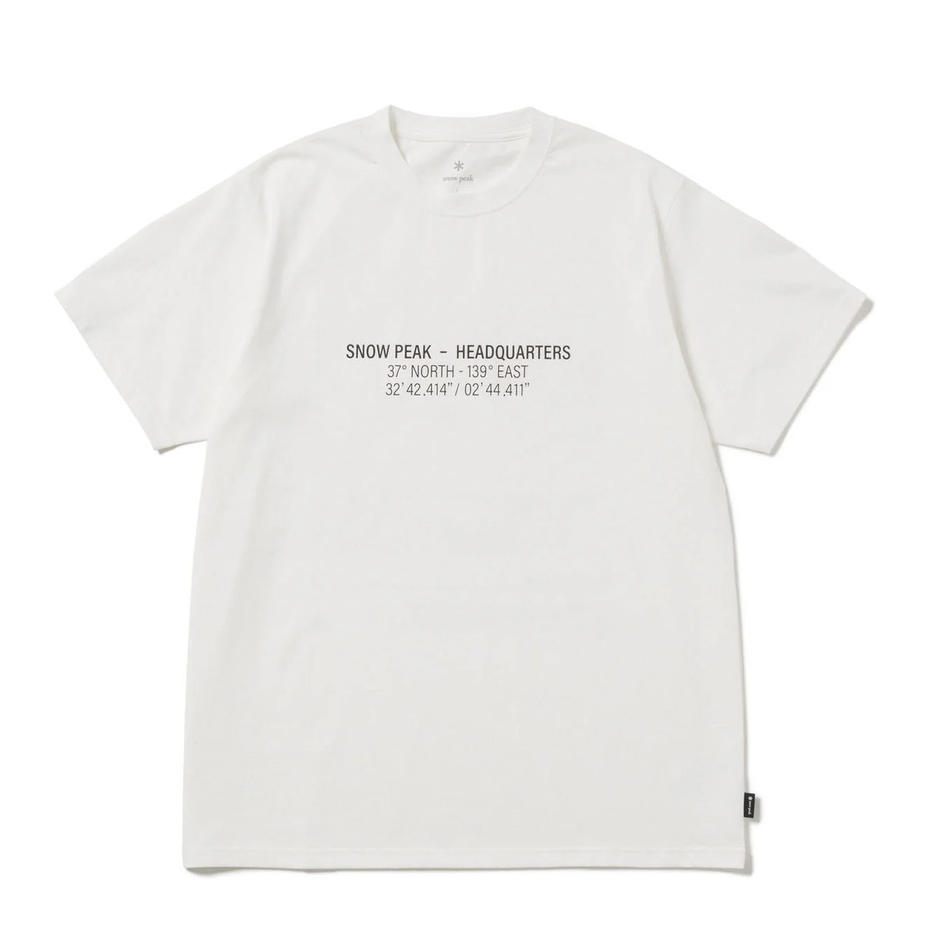 Snow Peak HQ Topographic Map T-Shirt Off White