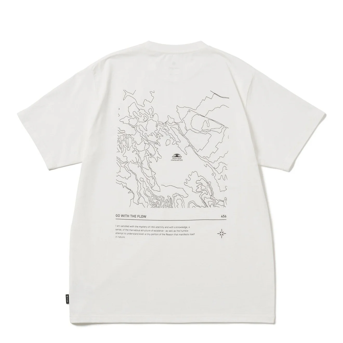 Snow Peak HQ Topographic Map T-Shirt Off White - Image 2