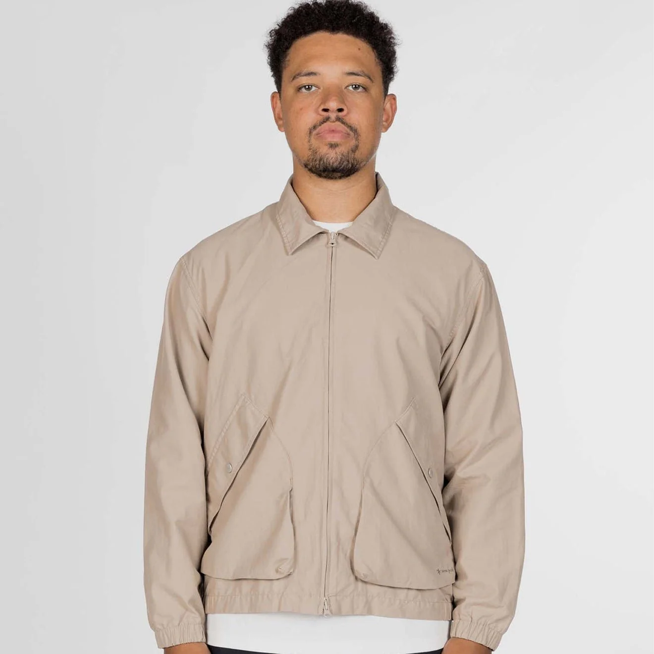 Snow Peak Light Dobby Cloth Harrington Jacket Greige - Image 2