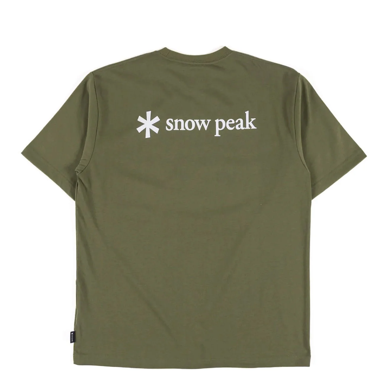 Snow Peak Standard Back Printed Logo T-Shirt Olive - Image 2