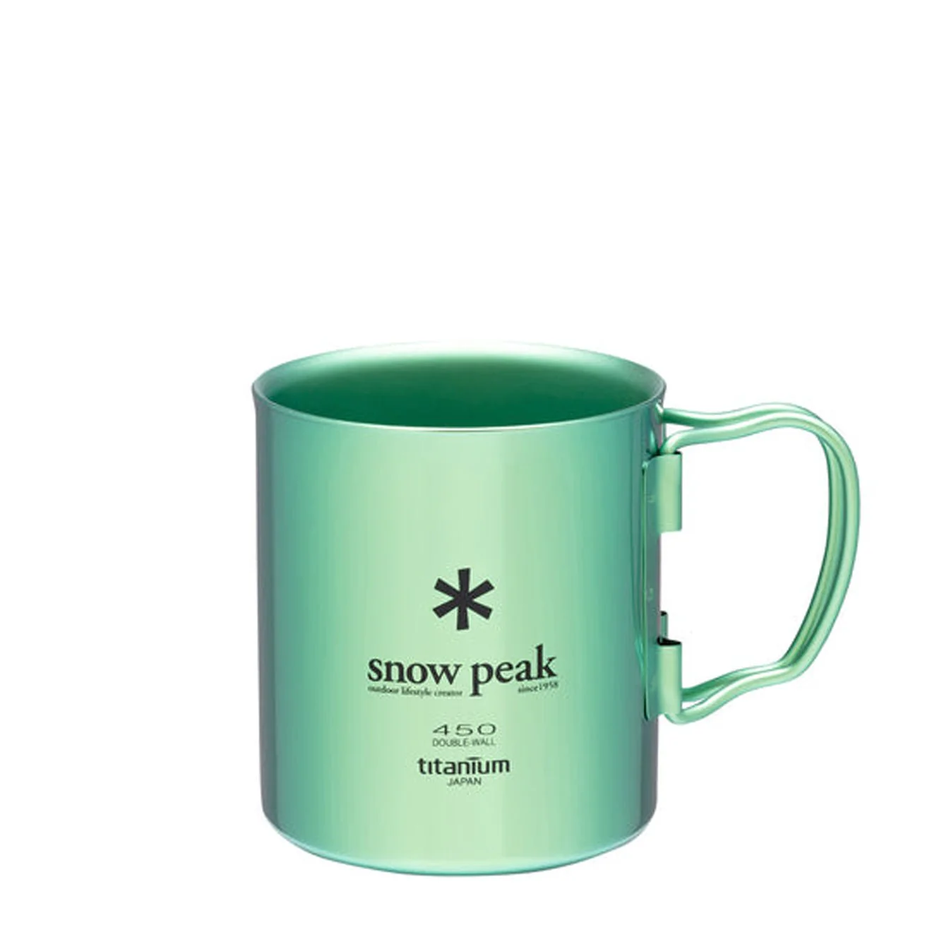 Snow Peak Titanium Double Wall Cup 450 Green