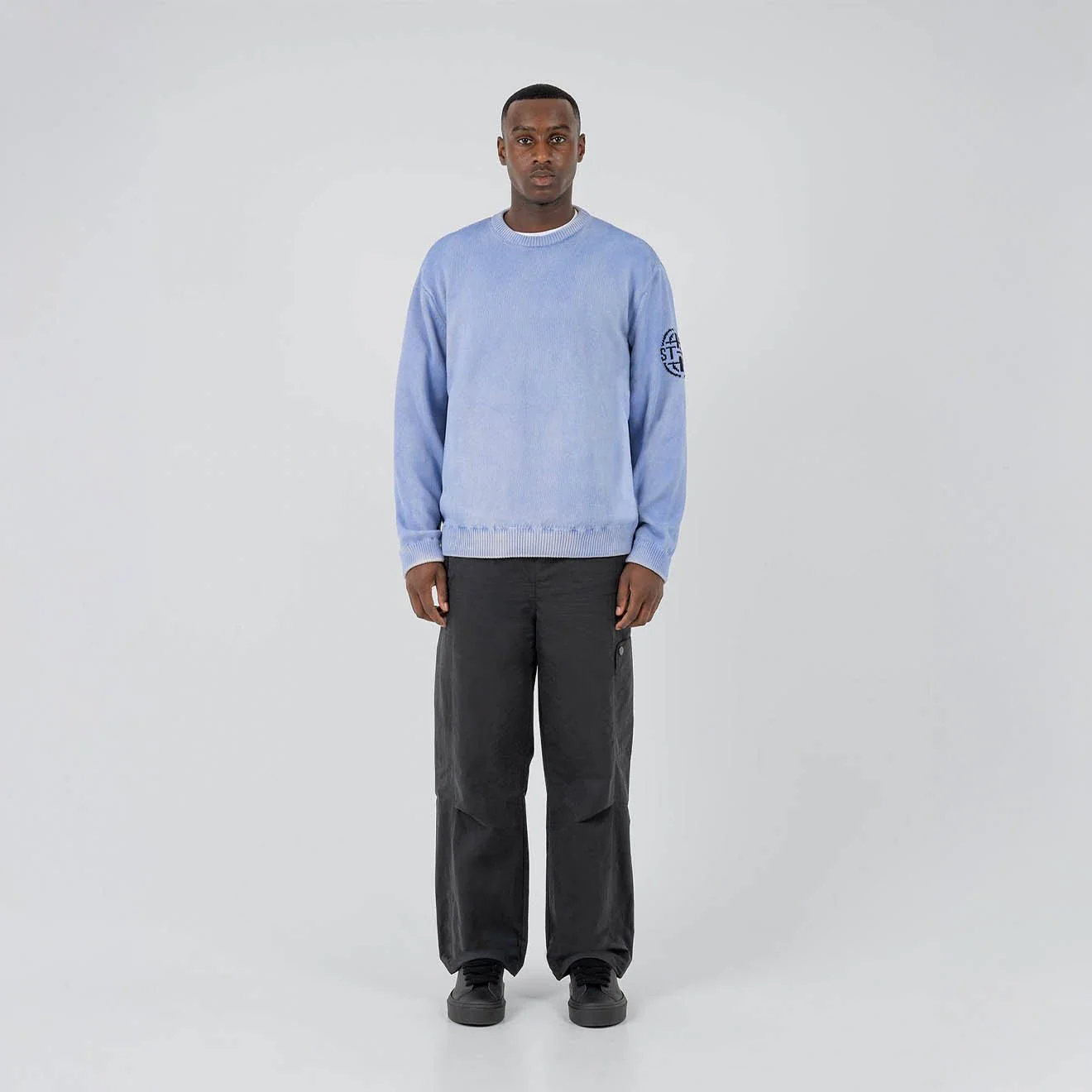 ST95 Adige Crew Knit Sweater Thermo Blue - Image 3