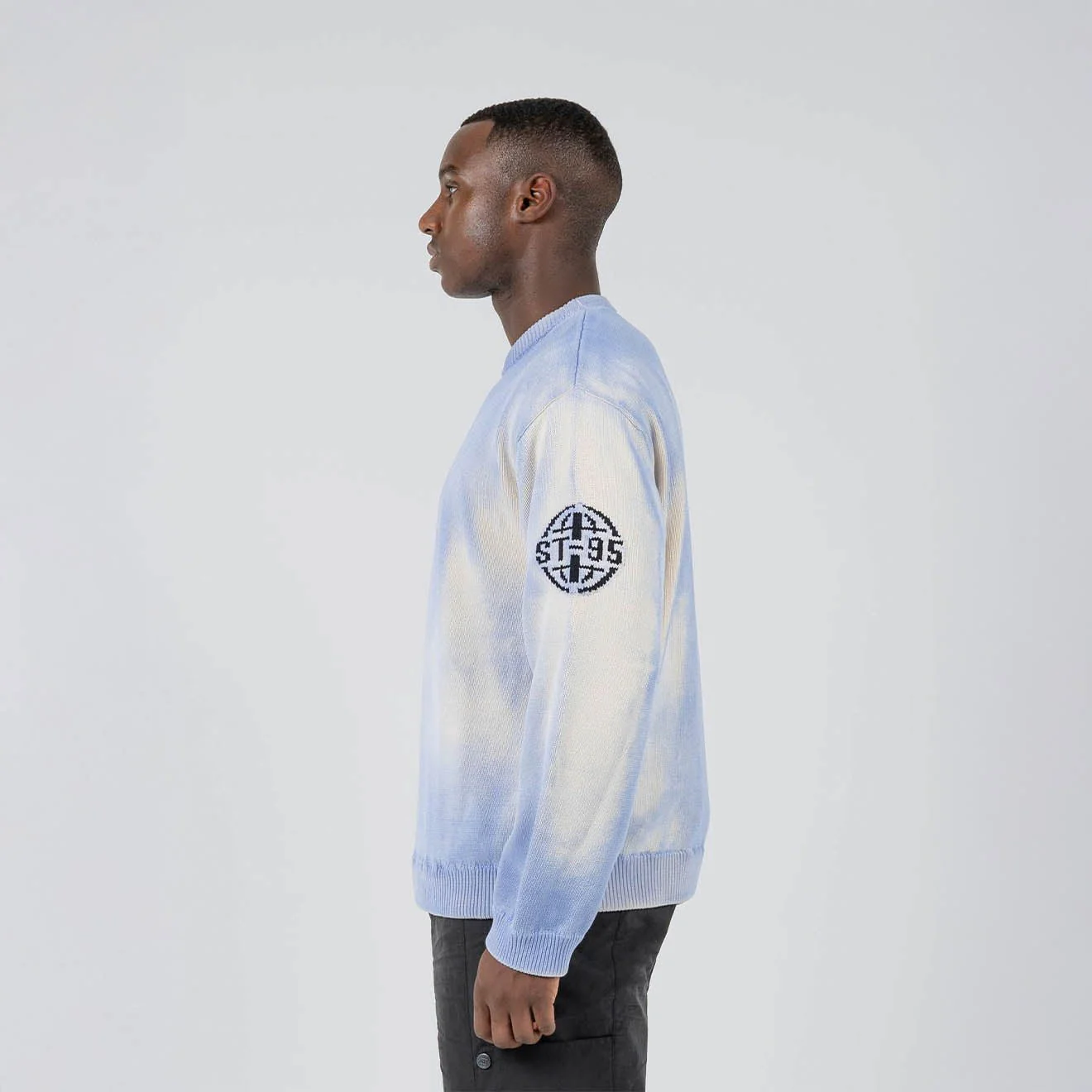ST95 Adige Crew Knit Sweater Thermo Blue - Image 4