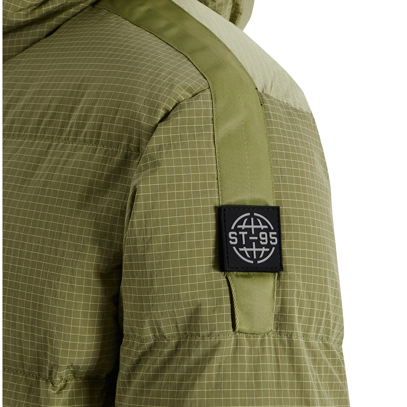 ST95 Hooded Puffer Light Green - Image 3