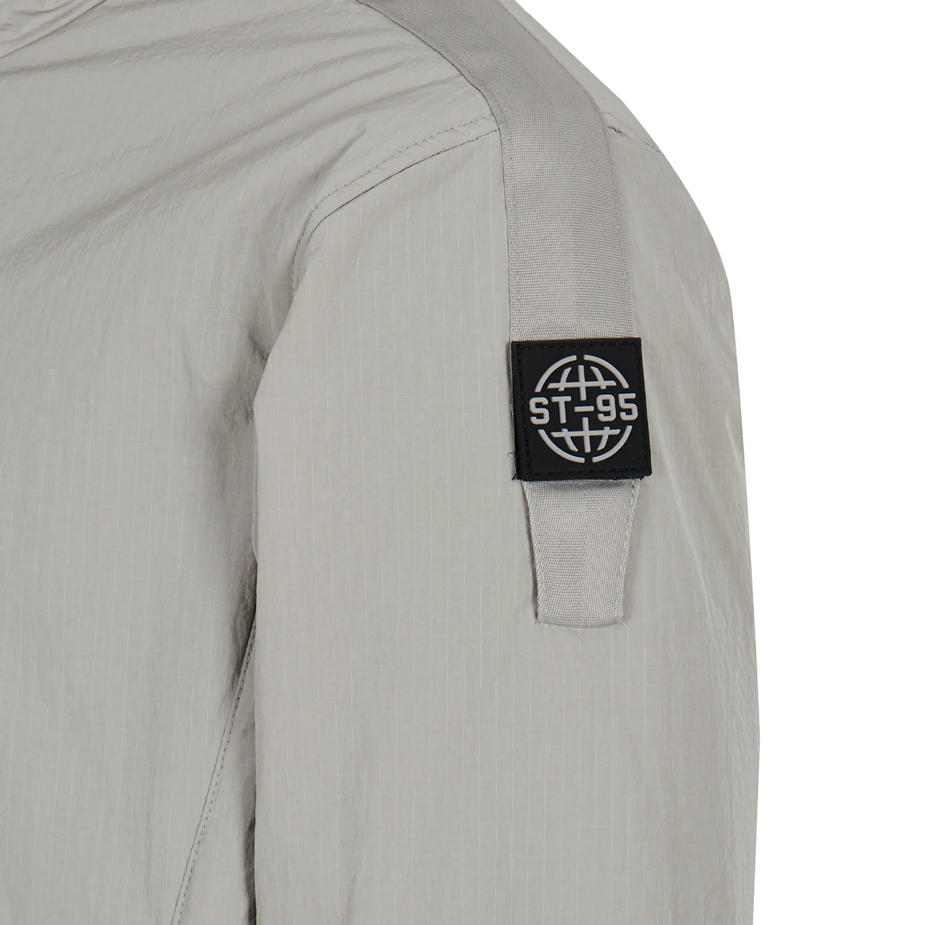 ST95 Lightweight Padded Overshirt Light Grey - Image 3