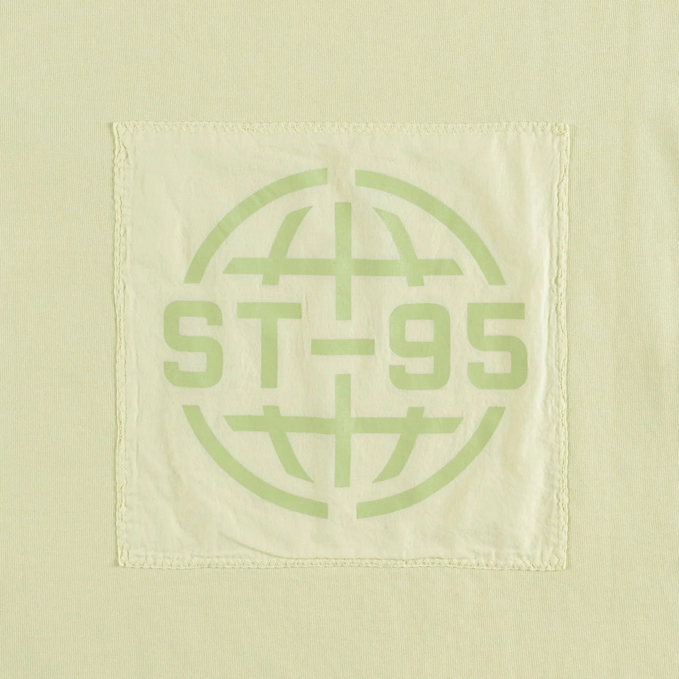 ST95 Urano Patch Oversized SS T-shirt Pale Green - Image 4