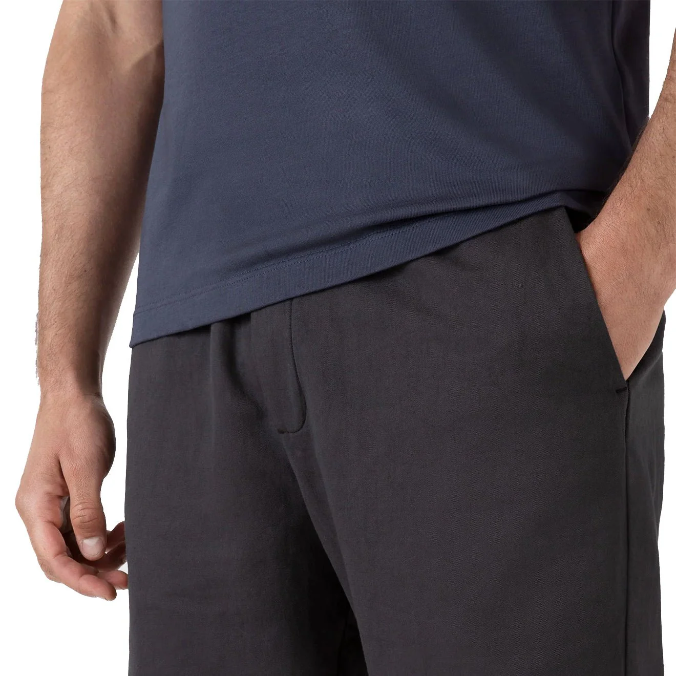 Sunspel Drawstring Short Charcoal - Image 4