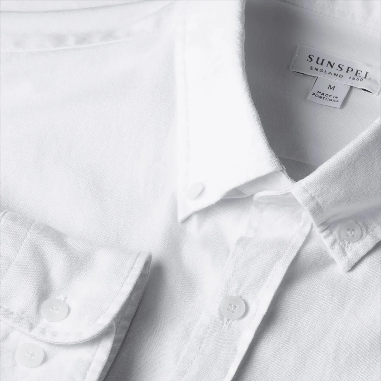 Sunspel L/S Oxford Shirt White - Image 2