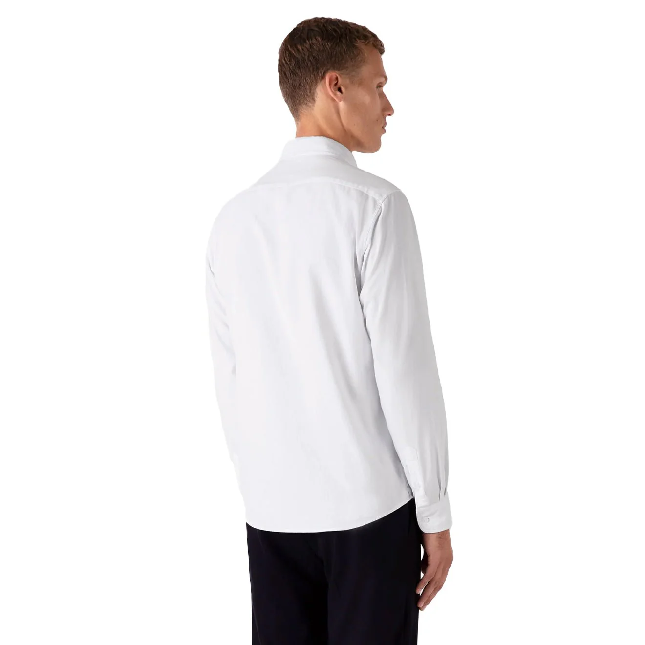 Sunspel L/S Oxford Shirt White - Image 4