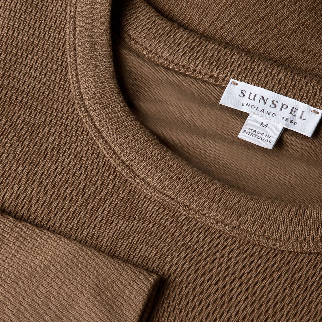 Sunspel LS Cellulock Crew Neck Dark Cedar - Image 2