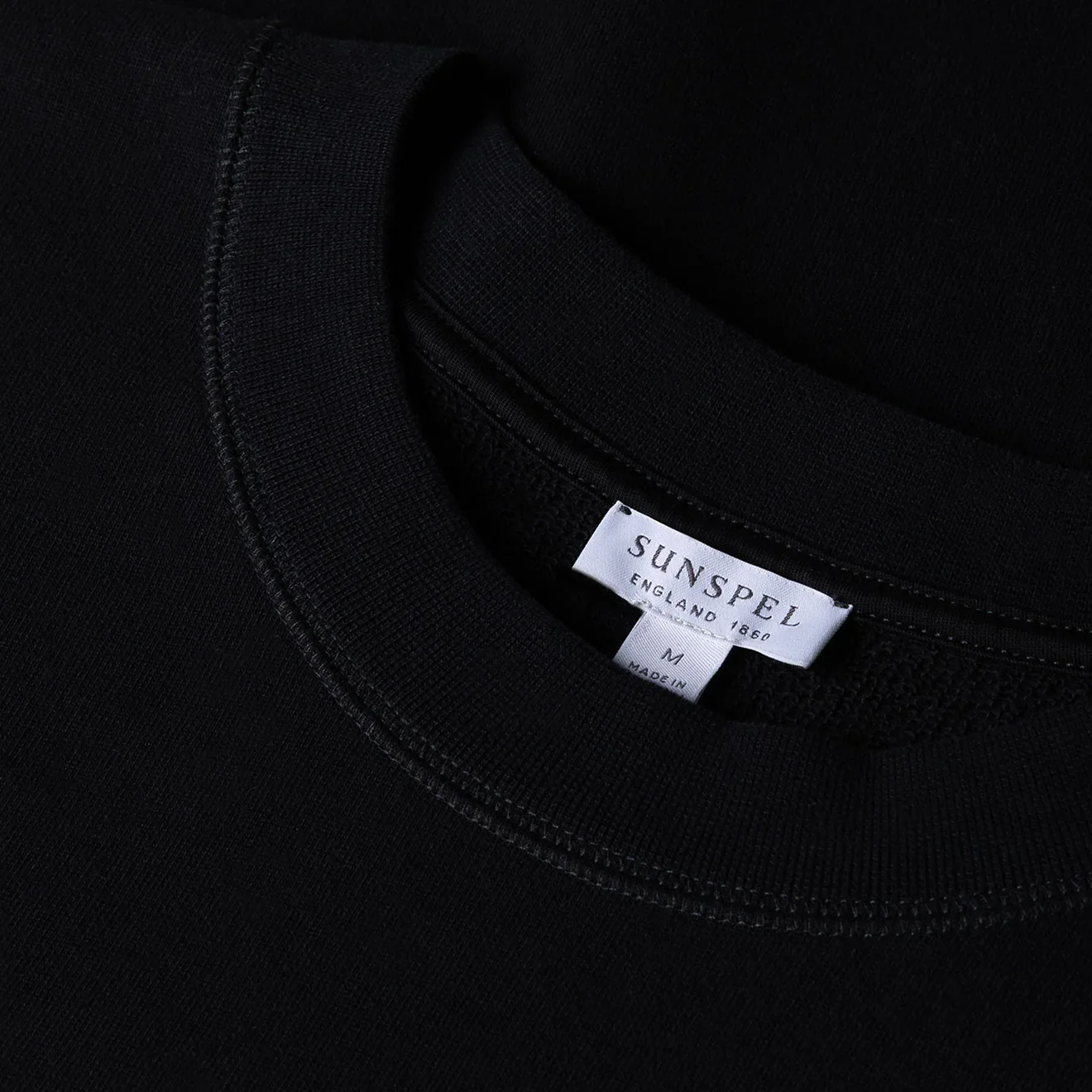 Sunspel Oversized Loopback Sweatshirt Black - Image 2