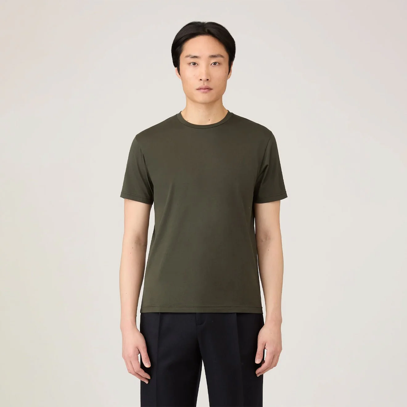 Sunspel S/S Riviera T-Shirt Dark Green - Image 2