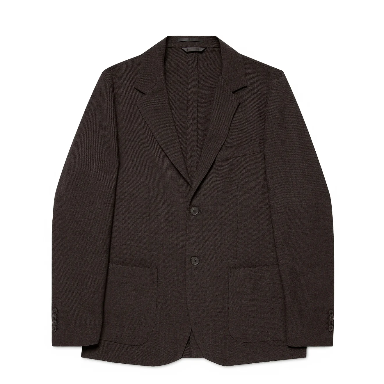 Sunspel Textured Wool Blazer Truffle