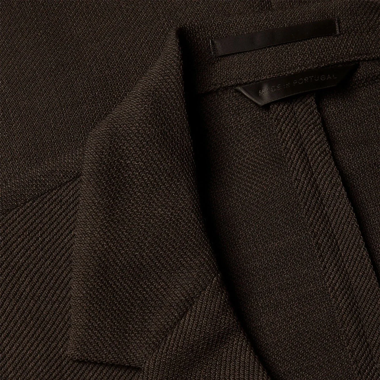 Sunspel Textured Wool Blazer Truffle - Image 5
