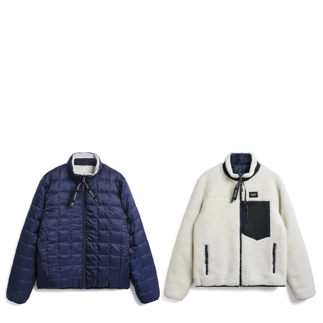 Taion Down x Boa Reversible Jacket Navy / Ivory - Image 3