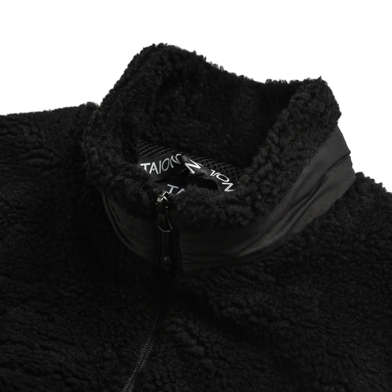 Taion Mountain W-Zip Boa Hi Neck Vest Black / Black - Image 3