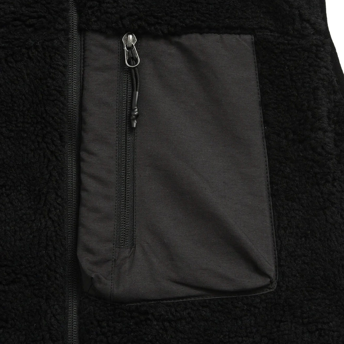 Taion Mountain W-Zip Boa Hi Neck Vest Black / Black - Image 4