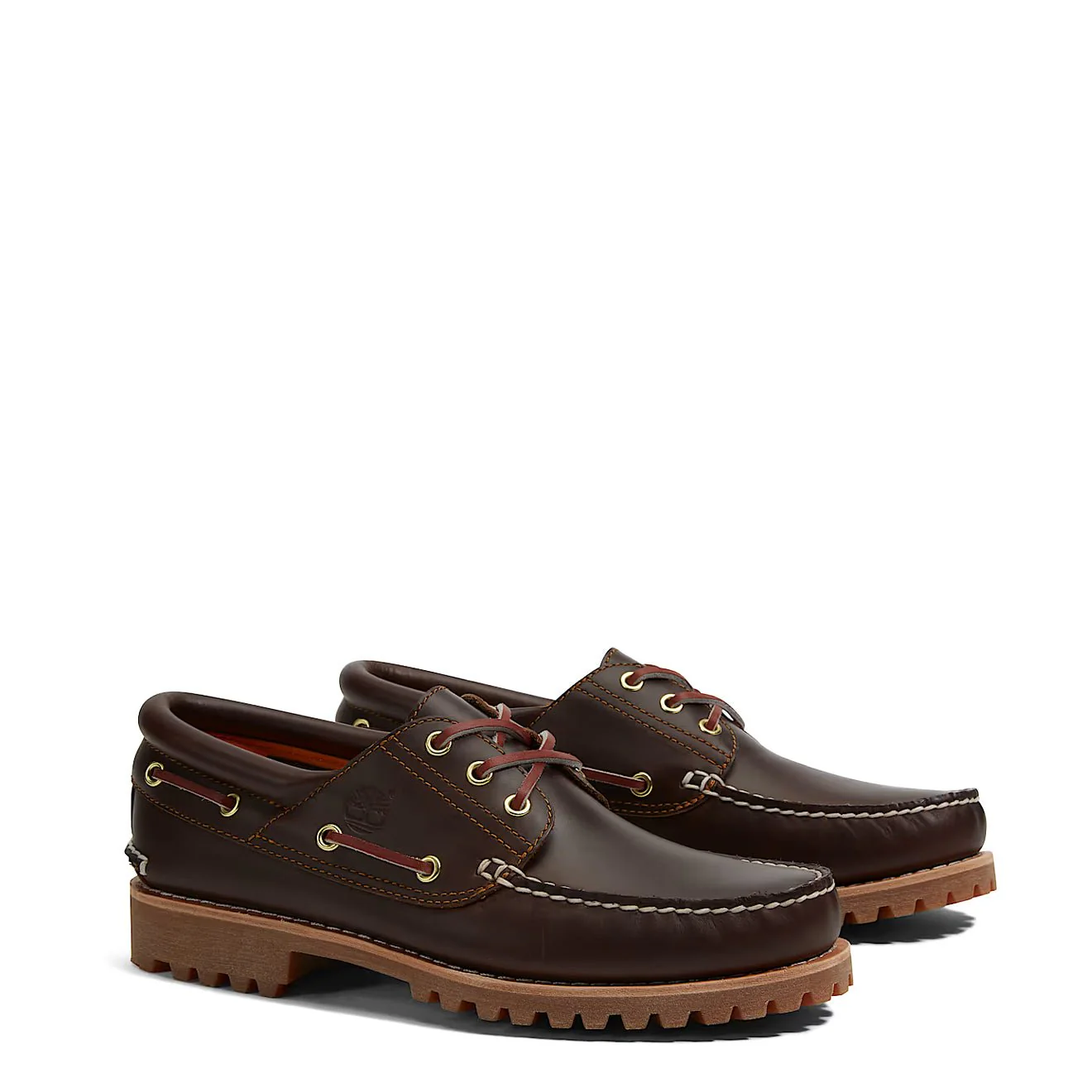 Timberland Authentic 3-Eye Lug Handsewn Boat Shoe Brown - Image 2