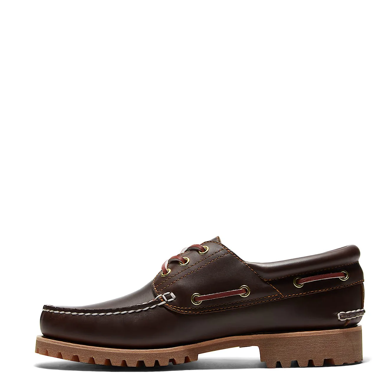 Timberland Authentic 3-Eye Lug Handsewn Boat Shoe Brown - Image 6