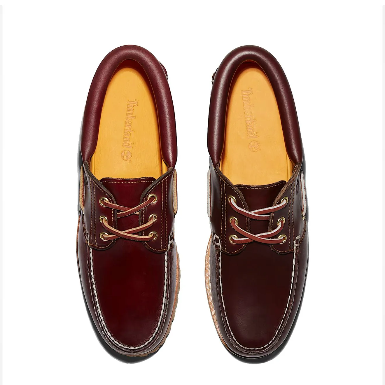 Timberland Authentic 3-Eye Lug Handsewn Boat Shoe Burgundy - Image 3