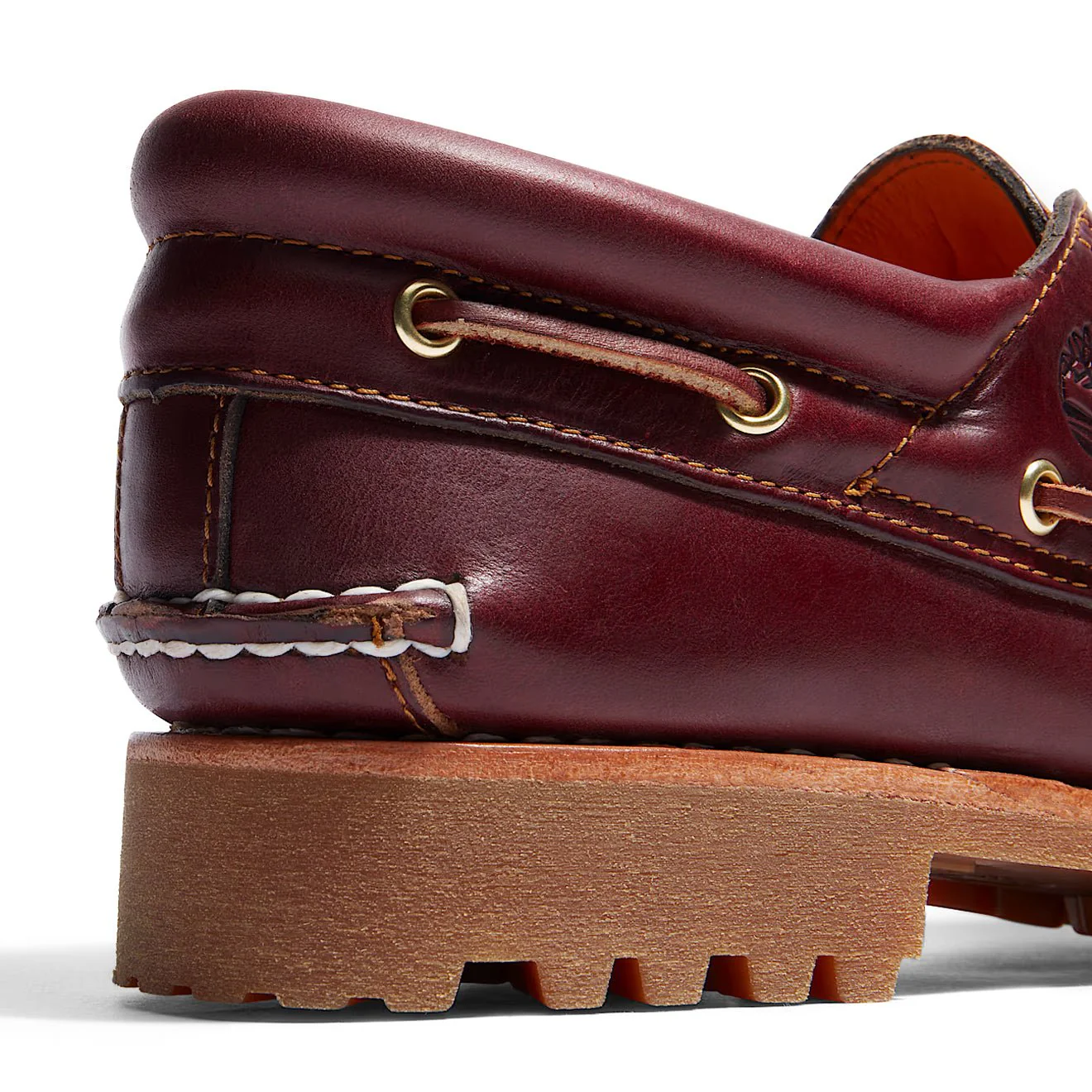 Timberland Authentic 3-Eye Lug Handsewn Boat Shoe Burgundy - Image 7