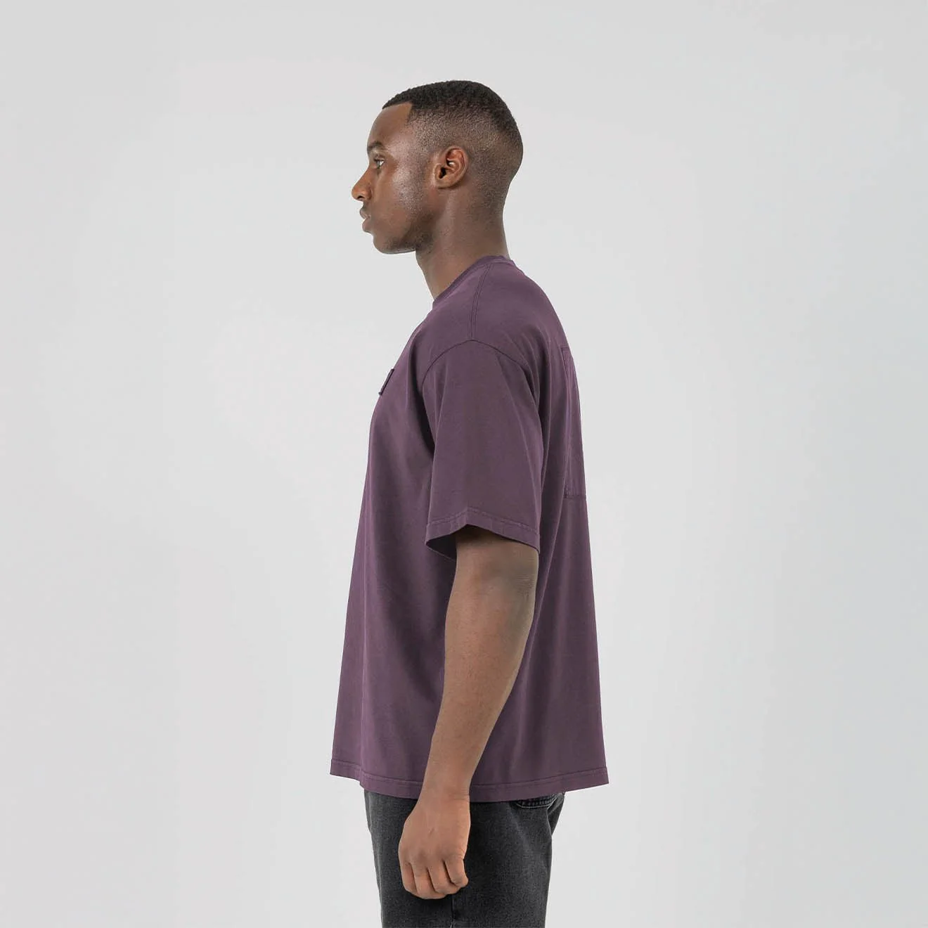 ST95 Urano Patch Oversized T-shirt Plum - Image 4
