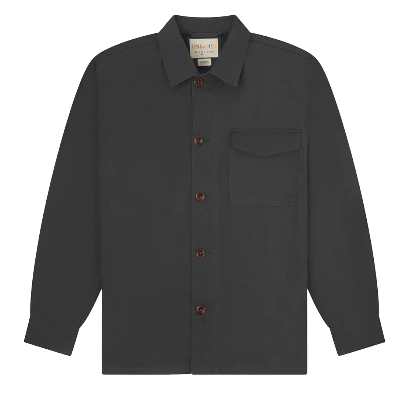 USKEES 3003 Buttoned Workshirt Charcoal