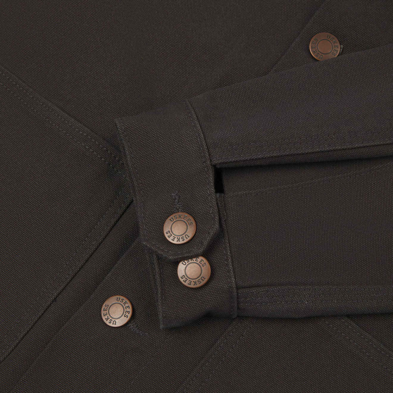 Uskees 3025 Canvas Chore Jacket Charcoal - Image 3