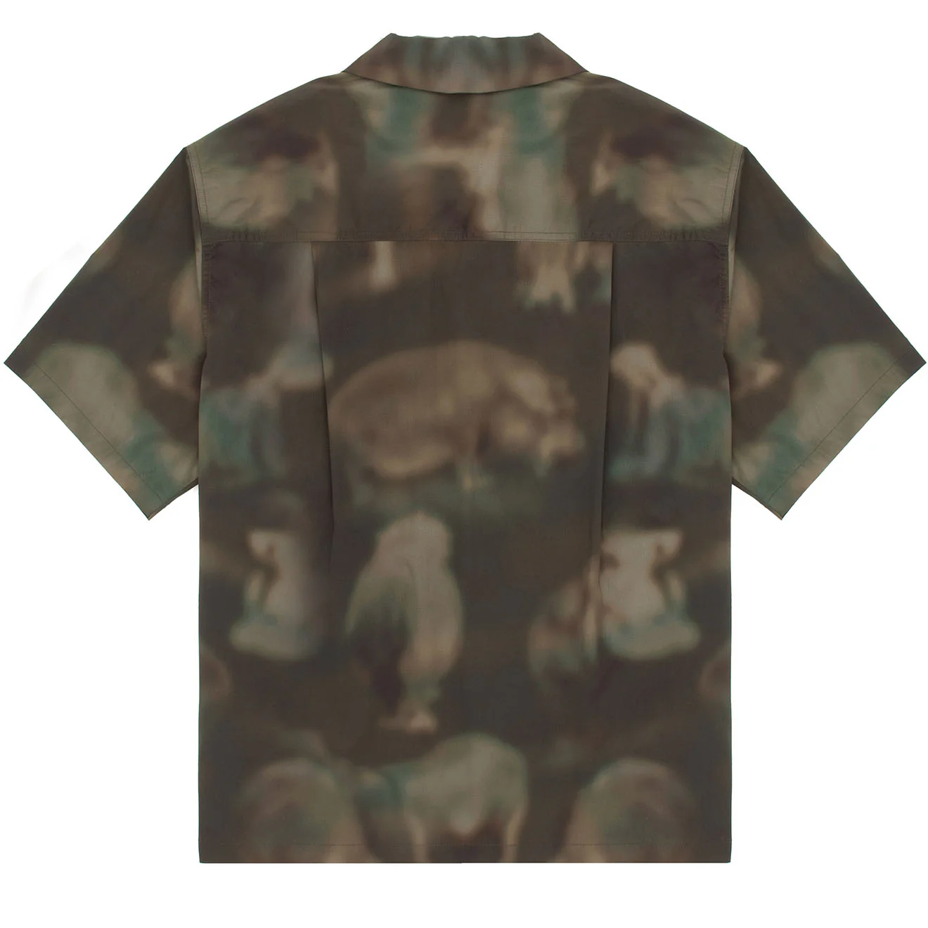 Wild Things S/S Camp Shirt Nature Mosaic Olive - Image 2