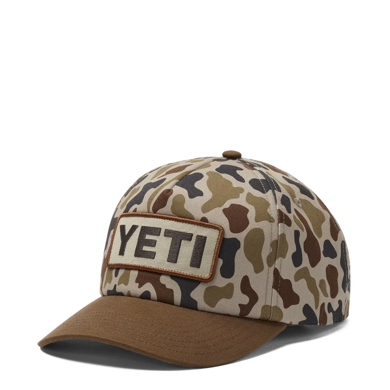 YETI Logo Camo Woven Flat Brim Snapback Camo